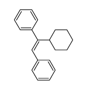 (E)-(1-cyclohexylethene-1,2-diyl)dibenzene Structure