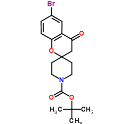 tert-Butyl 6-bromo-4-oxospiro[chroman-2,4'-piperidine]-1'-carboxylate Structure