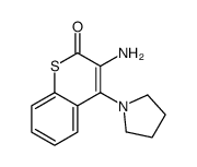 3-amino-4-pyrrolidin-1-ylthiochromen-2-one结构式