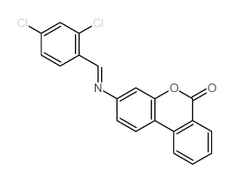 3-[(2,4-dichlorophenyl)methylideneamino]benzo[c]chromen-6-one Structure