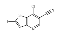 2-碘-7-氯噻吩并[3,2-b]吡啶-6-甲腈结构式