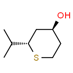 2H-Thiopyran-4-ol,tetrahydro-2-(1-methylethyl)-,(2S-trans)-(9CI) Structure