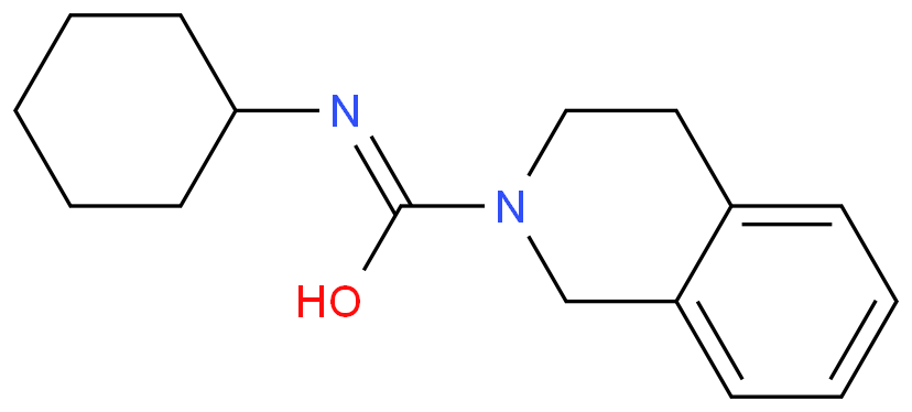 N-Cyclohexyl-3,4-dihydro-1H-isoquinoline-2-carboxamide结构式