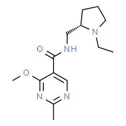 N-[[(2S)-1-ethylpyrrolidin-2-yl]methyl]-4-methoxy-2-methyl-pyrimidine- 5-carboxamide结构式