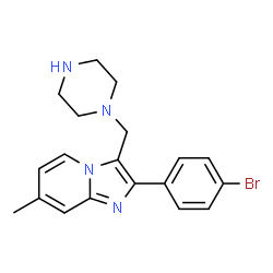 2-(4-BROMO-PHENYL)-7-METHYL-3-PIPERAZIN-1-YLMETHYL-IMIDAZO[1,2-A]PYRIDINE Structure