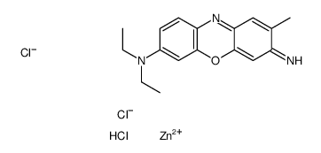 (7-amino-8-methylphenoxazin-3-ylidene)-diethylazanium,trichlorozinc(1-)结构式