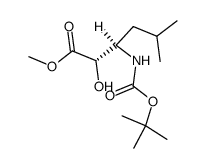(2S,3R)-3-[[(tert-Butyloxy)carbonyl]amino]-2-hydroxy-5-methylhexanoic Acid Methyl Ester结构式