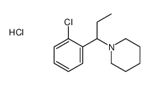 1-[1-(2-chlorophenyl)propyl]piperidine,hydrochloride Structure