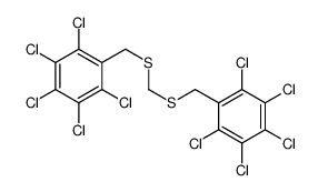 1,2,3,4,5-pentachloro-6-[(2,3,4,5,6-pentachlorophenyl)methylsulfanylmethylsulfanylmethyl]benzene Structure