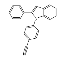 4-(2-phenylindol-1-yl)benzonitrile结构式