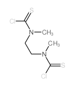 [2-(chlorocarbothioyl-methyl-amino)ethyl-methyl-amino]methanethioyl chloride Structure