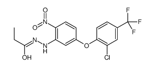 N'-[5-[2-chloro-4-(trifluoromethyl)phenoxy]-2-nitrophenyl]propanehydrazide结构式