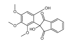 1,3-Indandione, 2-hydroxy-2-(2-hydroxy-4,5,6-trimethoxyphenyl)- Structure