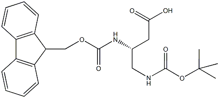 (R)-N-beta-FMoc-N-gaMMa-Boc-3,4-diaMinobutyric acid结构式