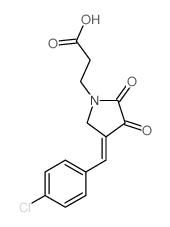 3-[4-[(4-chlorophenyl)methylidene]-2,3-dioxo-pyrrolidin-1-yl]propanoic acid结构式