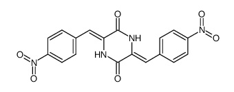 3,6-bis-(4-nitro-benzylidene)-piperazine-2,5-dione结构式