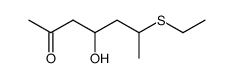 6-Ethylthio-4-hydroxy-2-heptanone structure