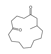 ()-7-methylcyclopentadecane-1,5-dione Structure