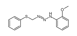 3-(2-methoxyphenyl)-1-((phenylthio)methyl)triaz-1-ene Structure