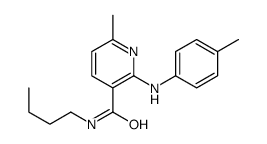 N-butyl-6-methyl-2-(4-methylanilino)pyridine-3-carboxamide结构式