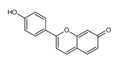 2-(4-Hydroxyphenyl)-7H-1-benzopyran-7-one结构式