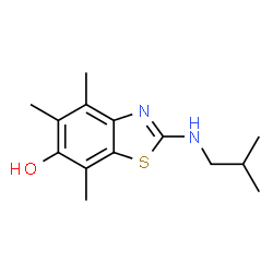 6-Benzothiazolol,4,5,7-trimethyl-2-[(2-methylpropyl)amino]- Structure