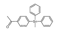 (p-diphenylmethylstannylphenyl)acetophenone结构式