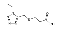 3-[(1-ethyl-5-tetrazolyl)methylthio]propionic acid Structure