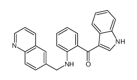 1H-indol-3-yl-[2-(quinolin-6-ylmethylamino)phenyl]methanone结构式