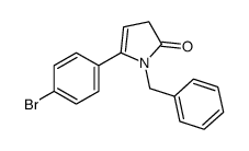 1-benzyl-5-(4-bromophenyl)-3H-pyrrol-2-one Structure