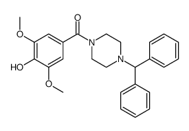 (4-benzhydrylpiperazin-1-yl)-(4-hydroxy-3,5-dimethoxyphenyl)methanone Structure