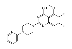 5,6,7-trimethoxy-2-(4-pyridin-2-ylpiperazin-1-yl)-1H-quinazolin-4-one结构式