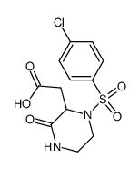 [1-(4-chloro-benzenesulfonyl)-3-oxo-piperazin-2-yl]-acetic acid结构式