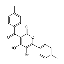 5-bromo-4-hydroxy-3-(p-toluoyl)-6-(p-tolyl)-2H-pyran-2-one Structure