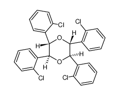 (2R,3R,5S,6S)-2,3,5,6-tetrakis(2-chlorophenyl)-1,4-dioxane结构式