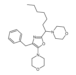 4-[4-benzyl-2-(1-morpholin-4-ylheptyl)-1,3-oxazol-5-yl]morpholine结构式