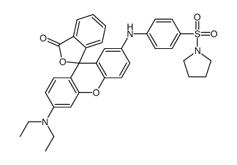 1-[[4-[[6'-(diethylamino)-3-oxospiro[isobenzofuran-1(3H),9'-[9H]xanthen]-2'-yl]amino]phenyl]sulphonyl]pyrrolidine Structure