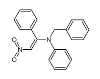 Benzyl-((E)-2-nitro-1-phenyl-vinyl)-phenyl-amine结构式