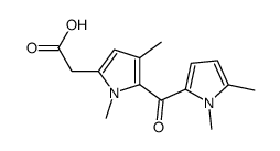 1,4-dimethyl-5-(1,5-dimethylpyrrol-2-oyl) pyrrole-2-acetic acid结构式