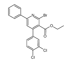 ethyl 2-bromo-4-(3,4-dichlorophenyl)-6-phenyl-3-pyridinecarboxylate结构式