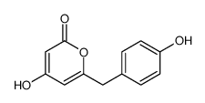 4-hydroxy-6-[(4-hydroxyphenyl)methyl]pyran-2-one结构式