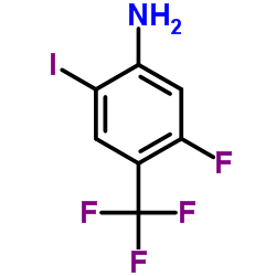 5-Fluoro-2-iodo-4-(trifluoromethyl)aniline结构式