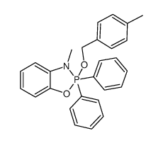 2,3-dihydro-3-methyl-2-(4-methylbenzyloxy)-2,2-diphenyl-1,3,2-benzoxazaphosph(V)ole结构式