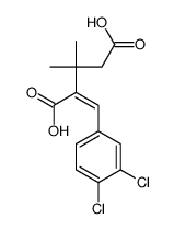 2-[(3,4-dichlorophenyl)methylidene]-3,3-dimethylpentanedioic acid结构式