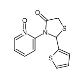 3-(1-oxidopyridin-1-ium-2-yl)-2-thiophen-2-yl-1,3-thiazolidin-4-one结构式