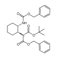 tert-butyl ((benzyloxy)carbonyl)((1S,2S)-2-(((benzyloxy)carbonyl)amino)cyclohexyl)carbamate Structure