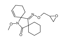 14-Methoxy-14-aza-dispiro[5.1.5.2]pentadec-9-ene-7,15-dione 7-(O-oxiranylmethyl-oxime)结构式