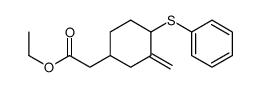 ethyl 2-(3-methylidene-4-phenylsulfanylcyclohexyl)acetate结构式