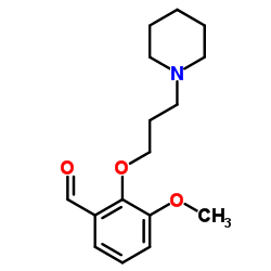 3-Methoxy-2-[3-(1-piperidinyl)propoxy]benzaldehyde结构式