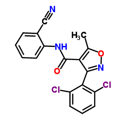 N-(2-Cyanophenyl)-3-(2,6-dichlorophenyl)-5-methyl-1,2-oxazole-4-carboxamide结构式